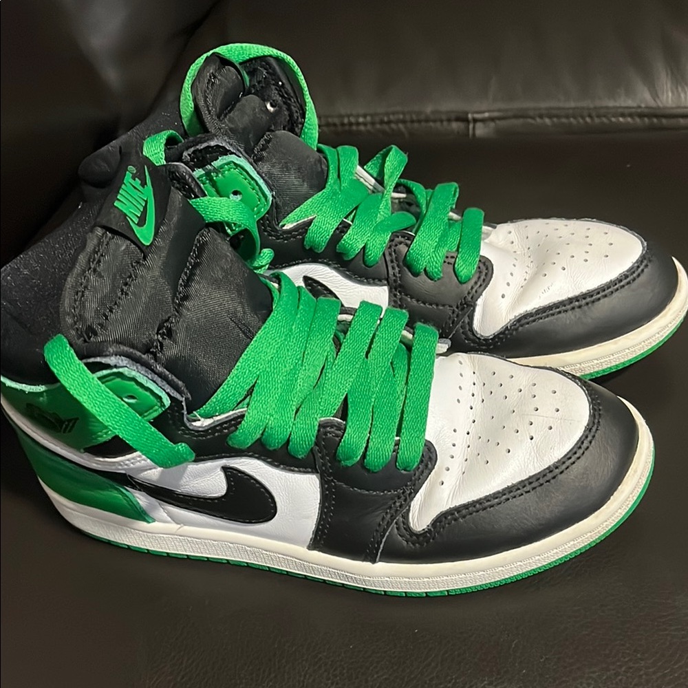 Nike Green and Black High-Top Sneakers